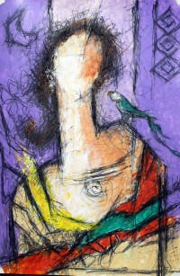 A. S. Rind, 22 x 14 Inch, Mixed Media On Paper , Figurative Painting, AC-ASR-461